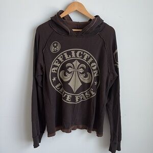 Affliction Men's  Hooded Reversible Shirt MEDIUM